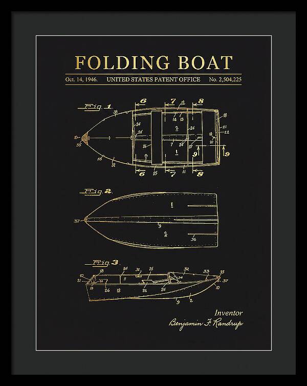 Folding Boat Gold Patent Us2504225a