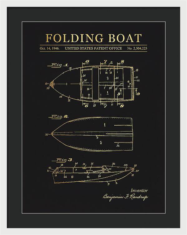 Folding Boat Gold Patent Us2504225a