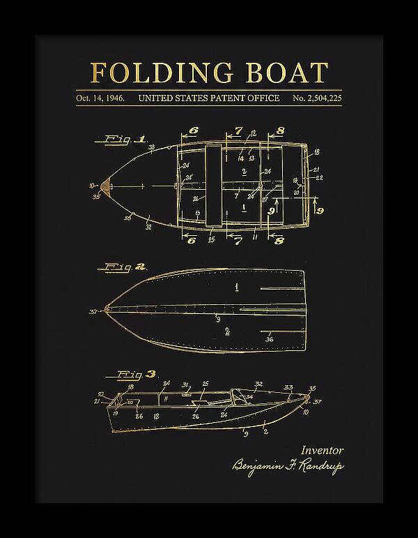 Folding Boat Gold Patent Us2504225a