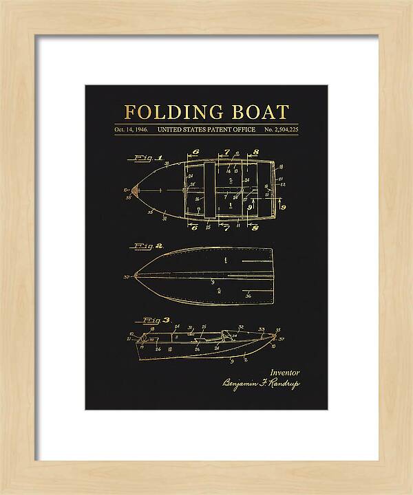 Folding Boat Gold Patent Us2504225a
