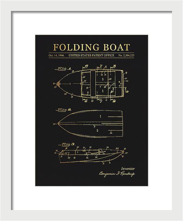 Folding Boat Gold Patent Us2504225a