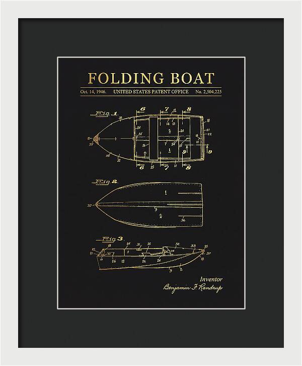 Folding Boat Gold Patent Us2504225a