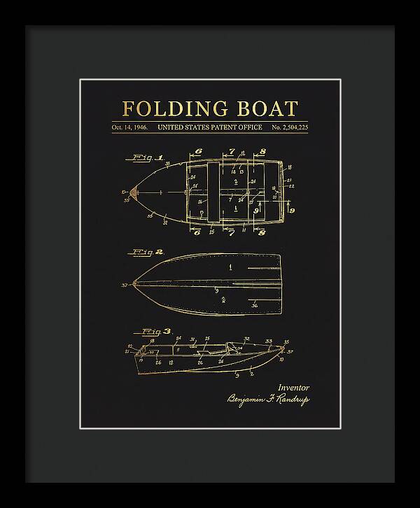 Folding Boat Gold Patent Us2504225a