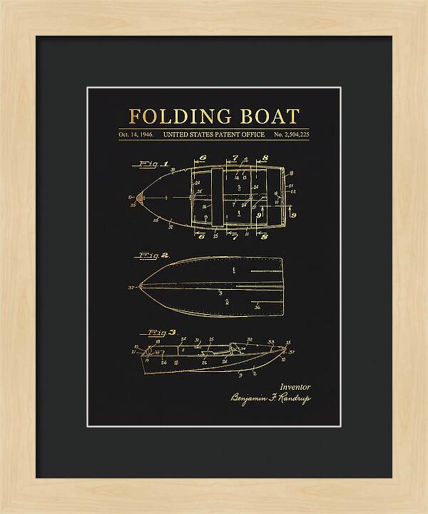 Folding Boat Gold Patent Us2504225a