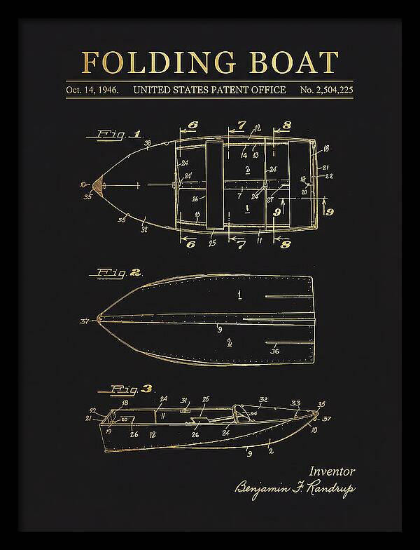 Folding Boat Gold Patent Us2504225a