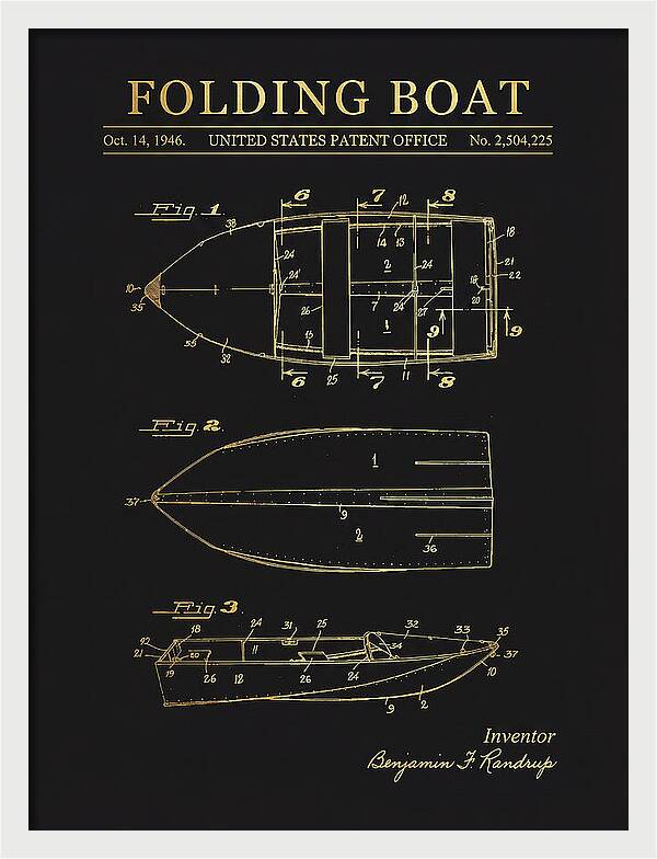 Folding Boat Gold Patent Us2504225a