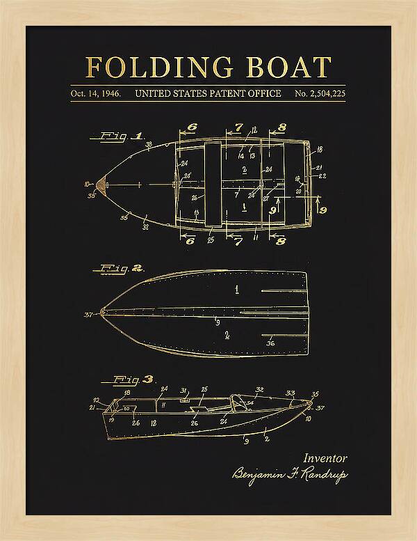 Folding Boat Gold Patent Us2504225a