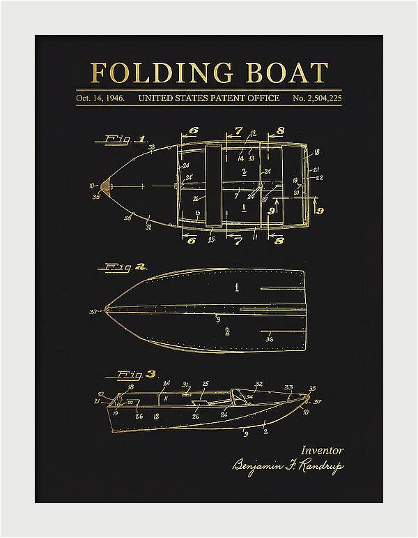 Folding Boat Gold Patent Us2504225a