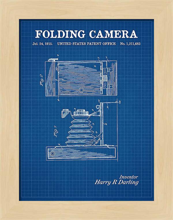 Folding Camera Blueprint Patent Us1211683