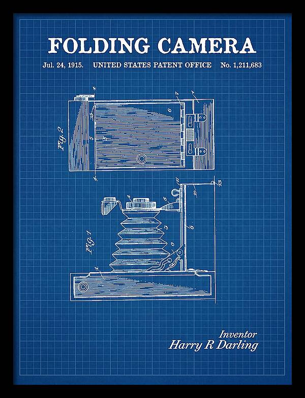 Folding Camera Blueprint Patent Us1211683