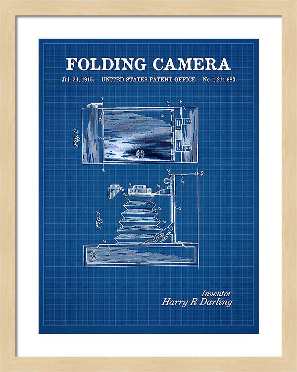 Folding Camera Blueprint Patent Us1211683
