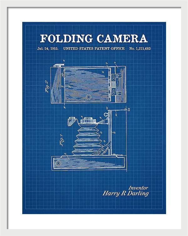 Folding Camera Blueprint Patent Us1211683