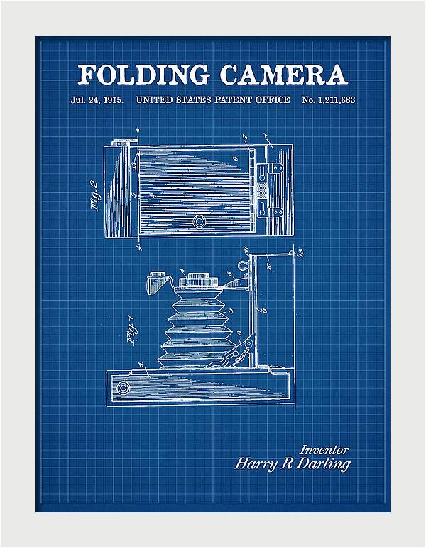 Folding Camera Blueprint Patent Us1211683