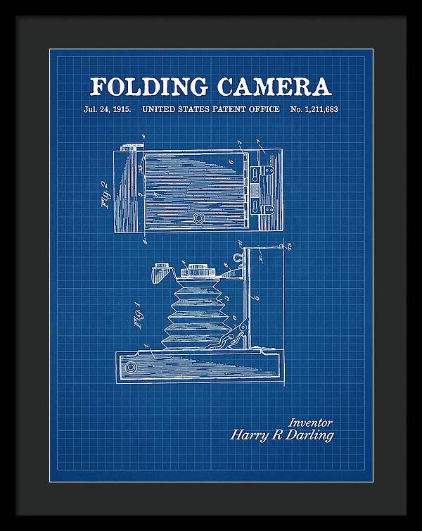 Folding Camera Blueprint Patent Us1211683