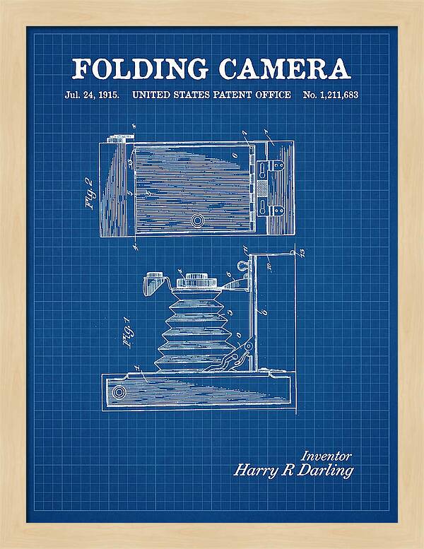 Folding Camera Blueprint Patent Us1211683