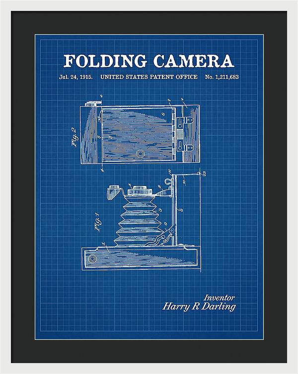 Folding Camera Blueprint Patent Us1211683