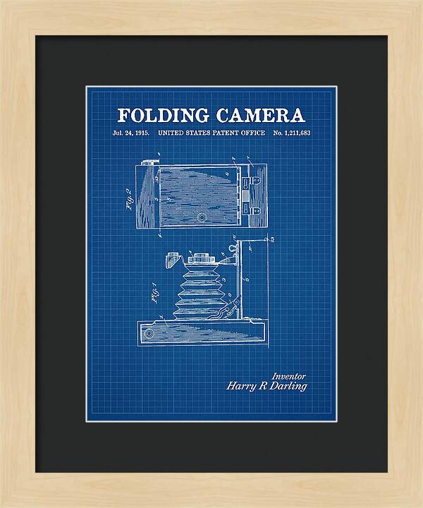 Folding Camera Blueprint Patent Us1211683