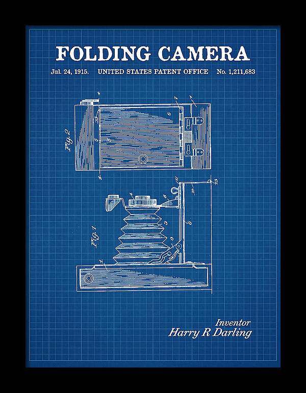 Folding Camera Blueprint Patent Us1211683