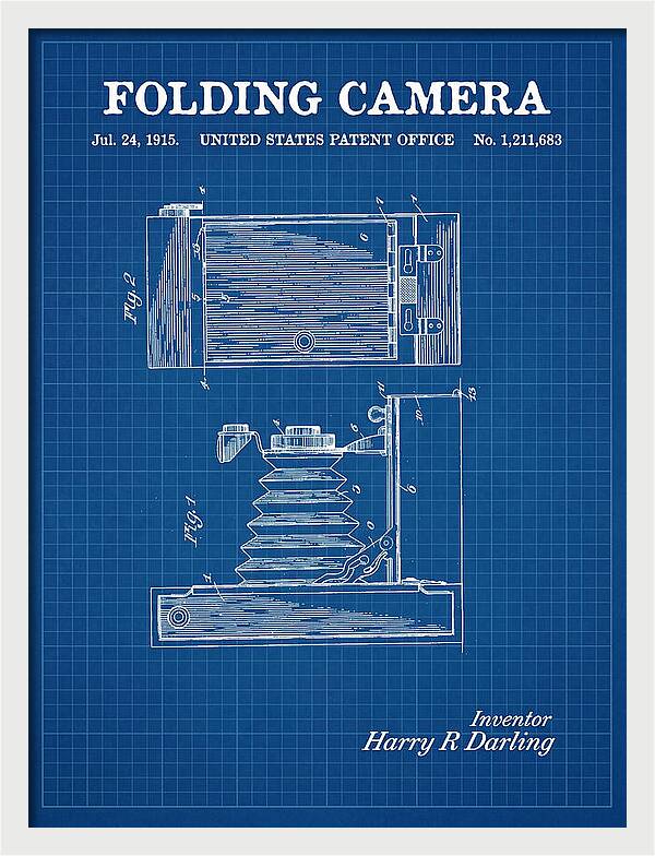 Folding Camera Blueprint Patent Us1211683