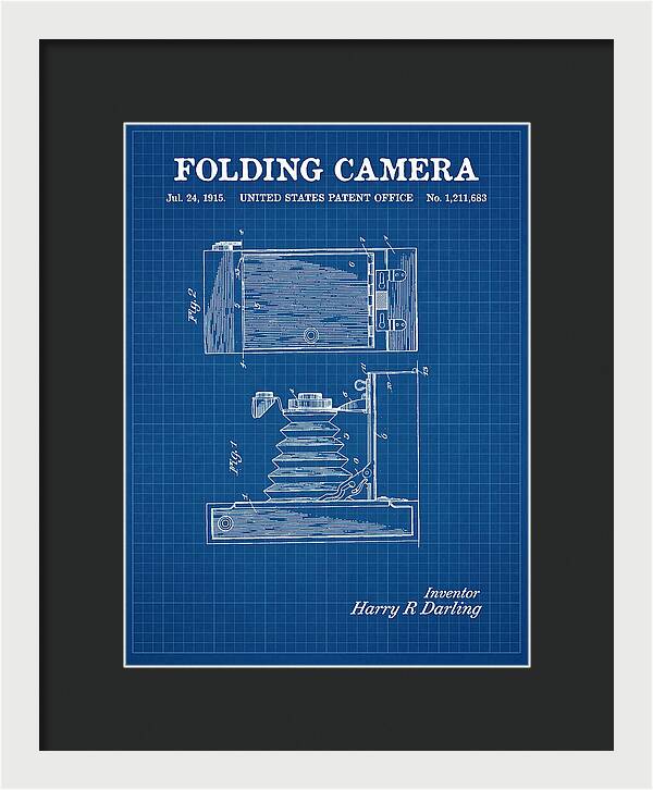 Folding Camera Blueprint Patent Us1211683