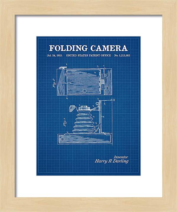 Folding Camera Blueprint Patent Us1211683