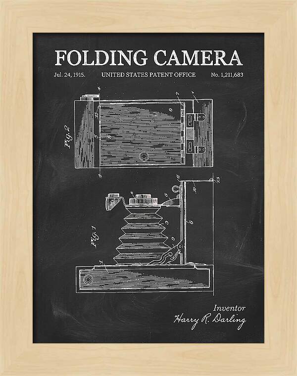 Folding Camera Chalkboard Patent Us1211683