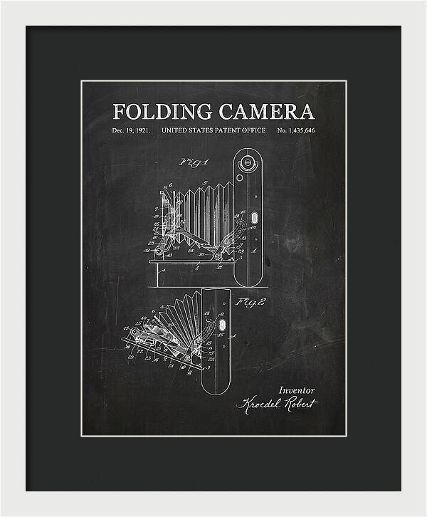 Folding Camera Chalkboard Patent Us1435646