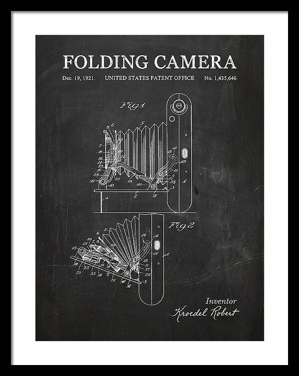 Folding Camera Chalkboard Patent Us1435646