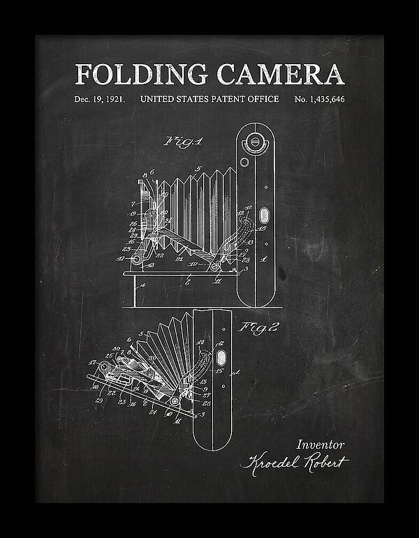 Folding Camera Chalkboard Patent Us1435646