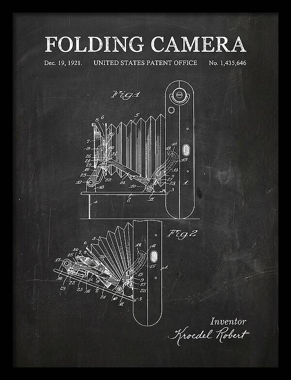 Folding Camera Chalkboard Patent Us1435646