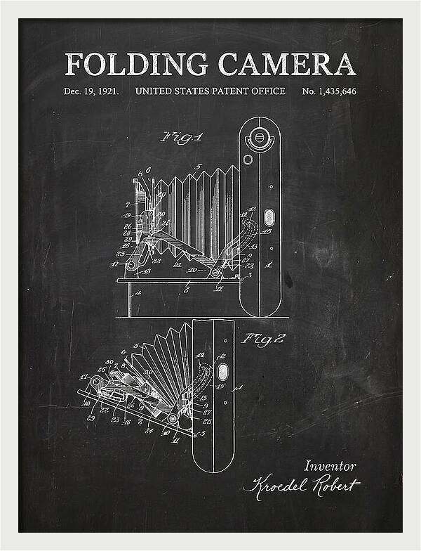 Folding Camera Chalkboard Patent Us1435646
