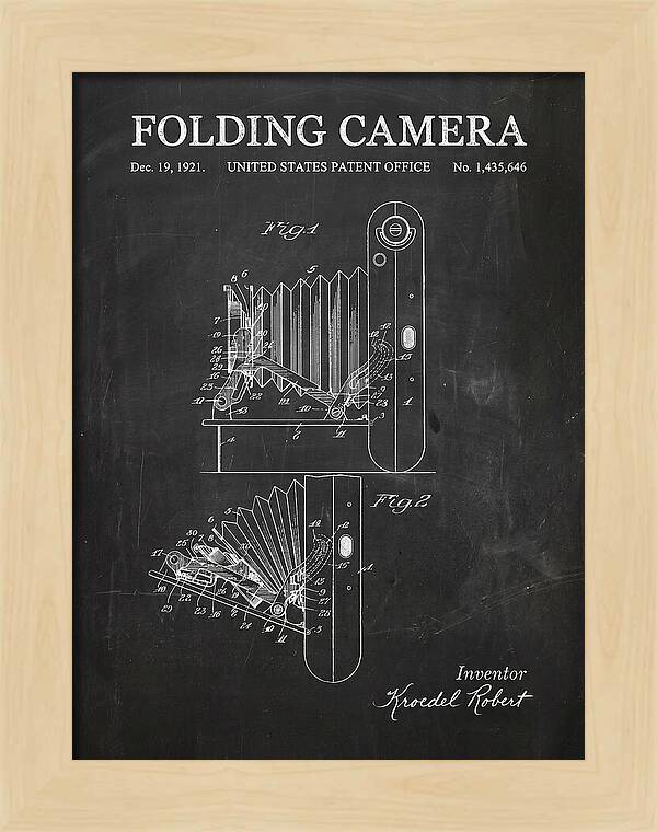 Folding Camera Chalkboard Patent Us1435646