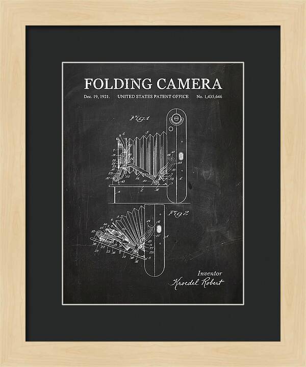Folding Camera Chalkboard Patent Us1435646