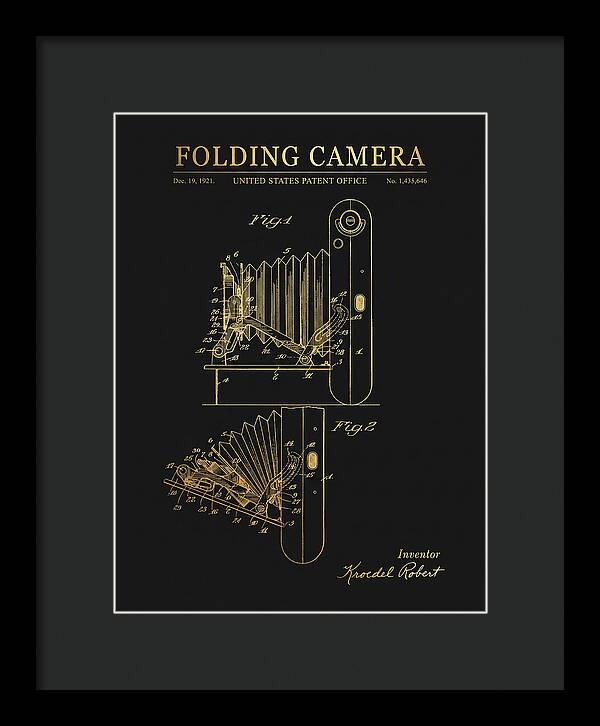 Folding Camera Gold Patent Us1435646