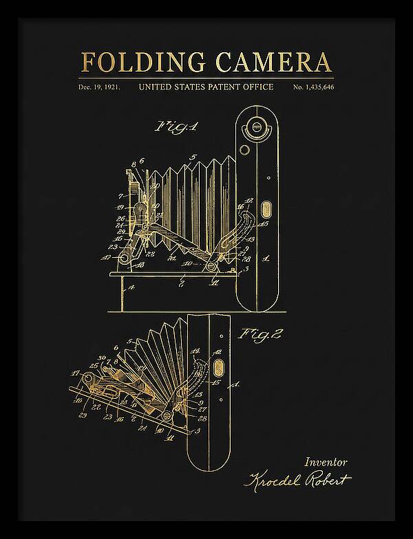 Folding Camera Gold Patent Us1435646