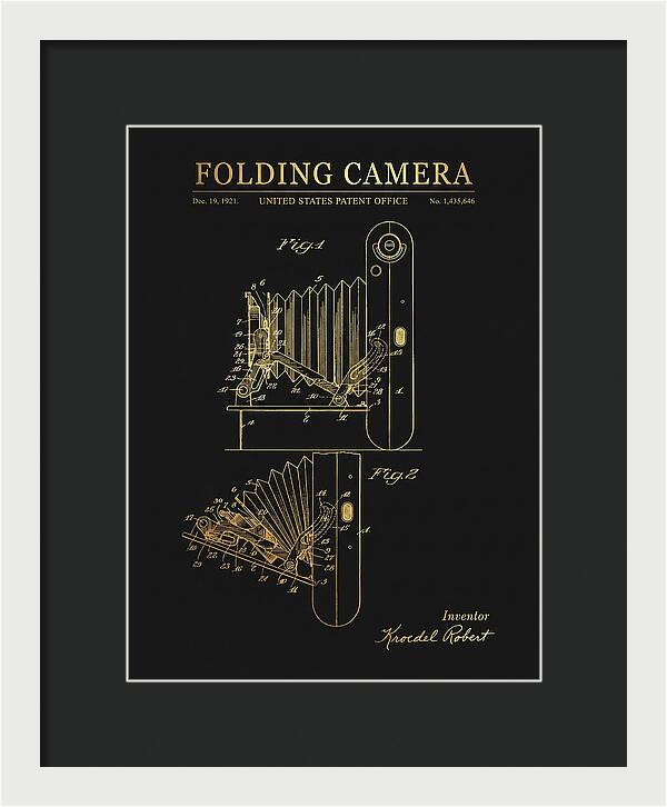 Folding Camera Gold Patent Us1435646