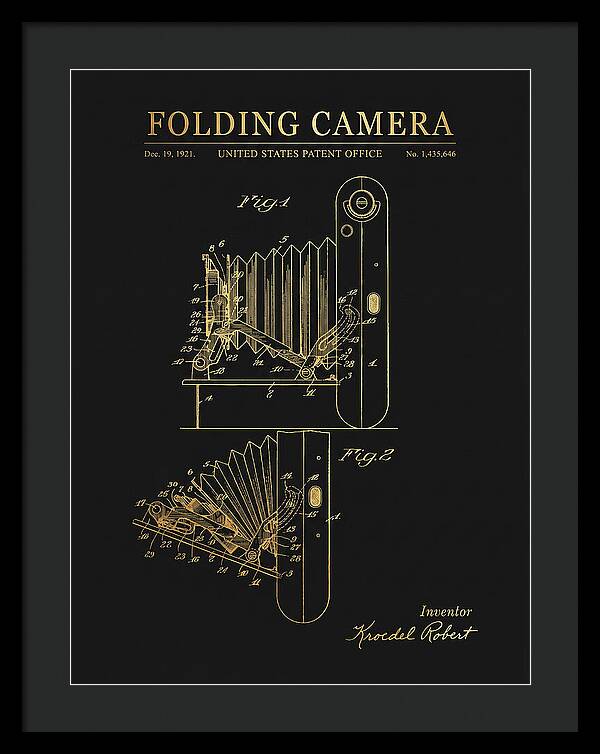 Folding Camera Gold Patent Us1435646