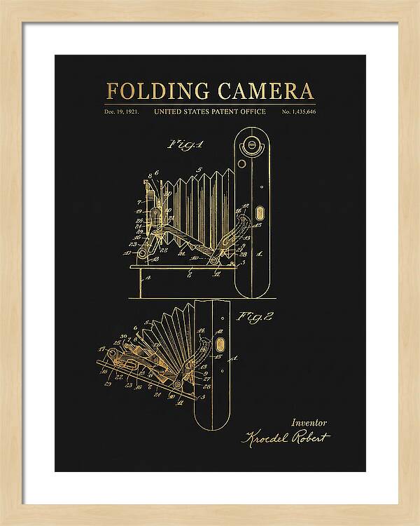 Folding Camera Gold Patent Us1435646