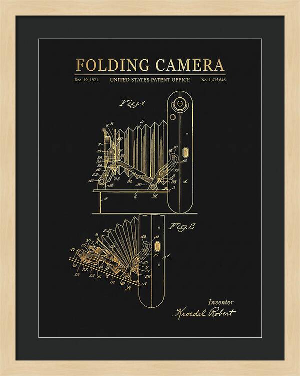 Folding Camera Gold Patent Us1435646