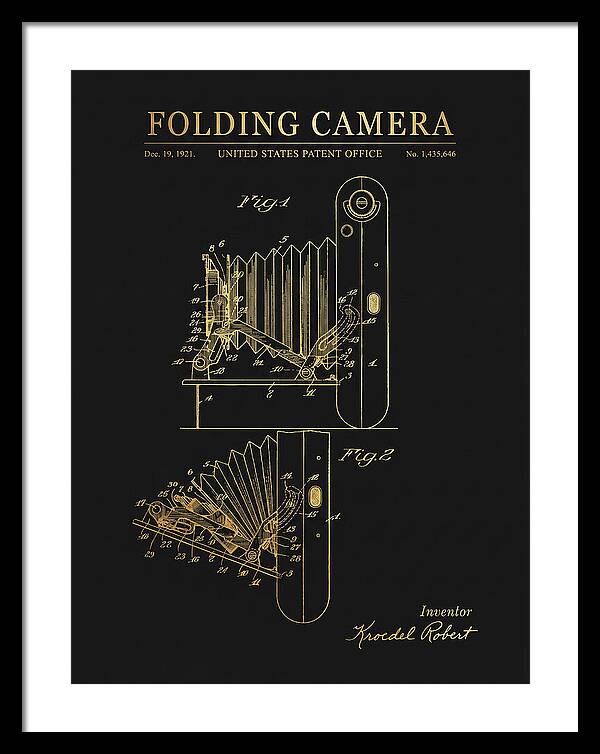 Folding Camera Gold Patent Us1435646