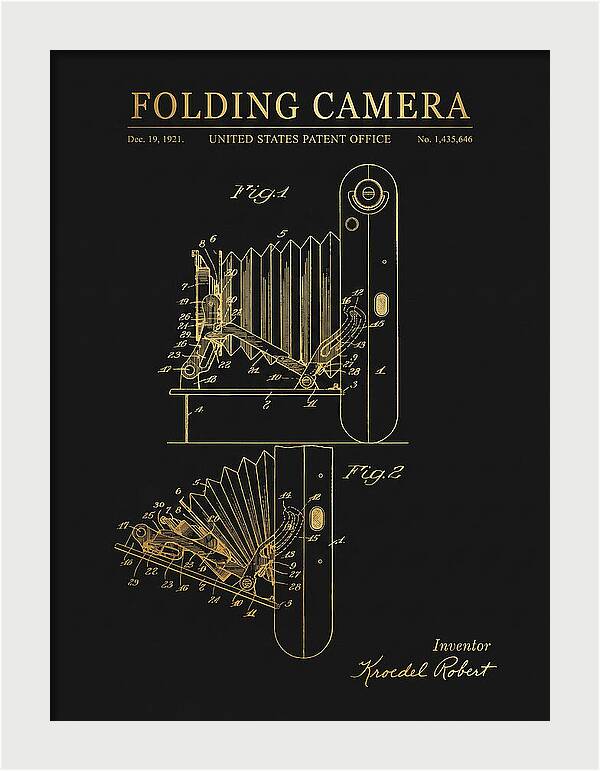 Folding Camera Gold Patent Us1435646
