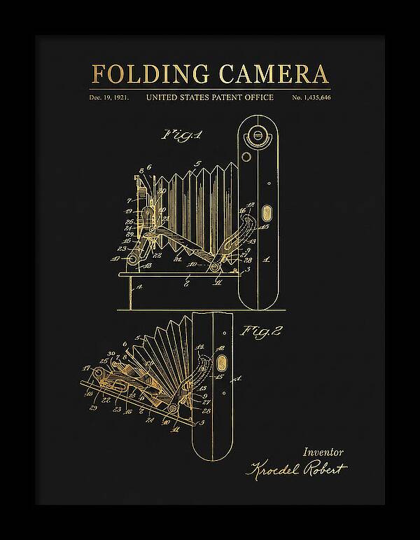 Folding Camera Gold Patent Us1435646