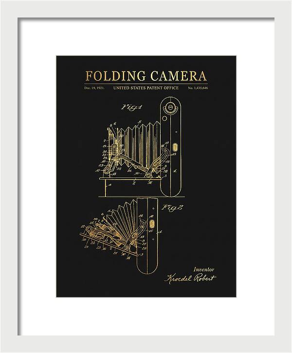 Folding Camera Gold Patent Us1435646
