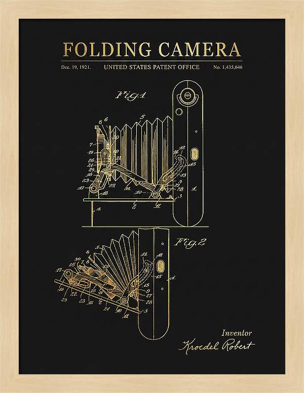Folding Camera Gold Patent Us1435646