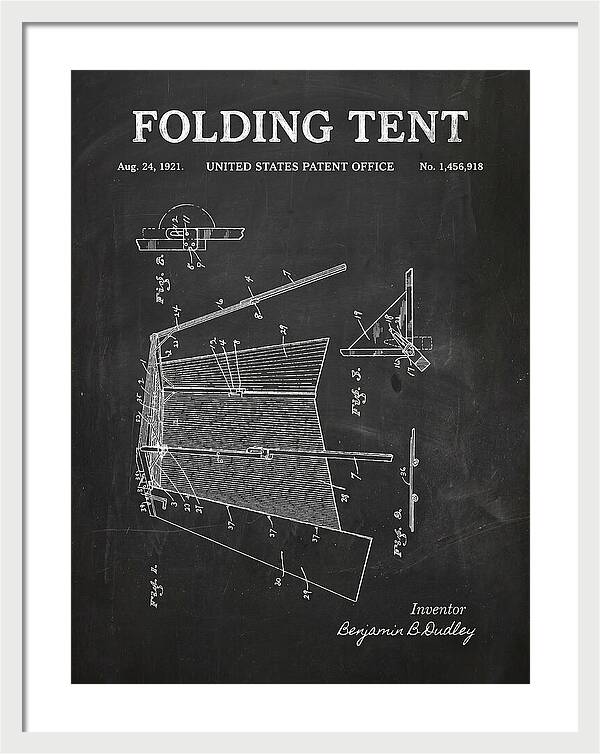 Folding Tent Chalkboard Patent Us1456918a