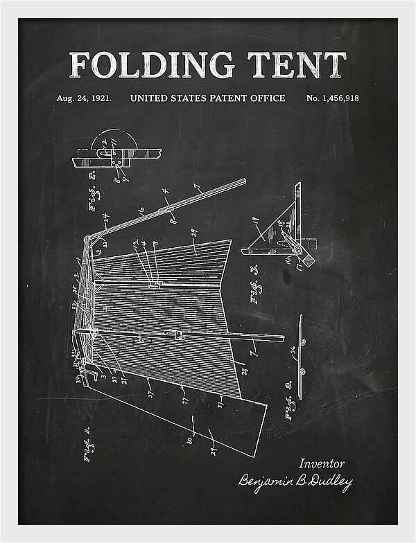 Folding Tent Chalkboard Patent Us1456918a