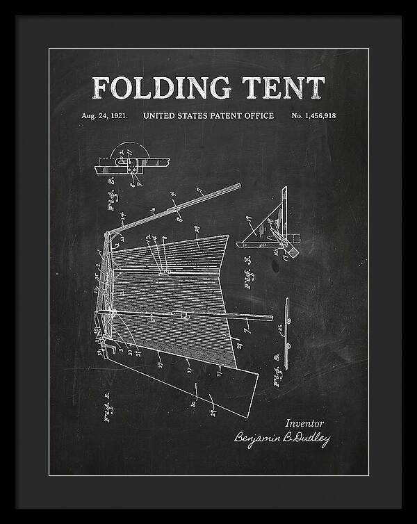 Folding Tent Chalkboard Patent Us1456918a
