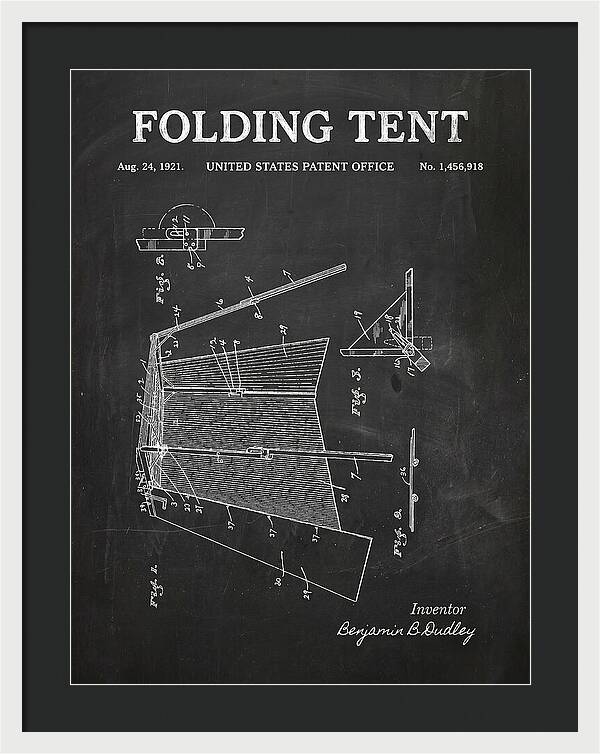 Folding Tent Chalkboard Patent Us1456918a