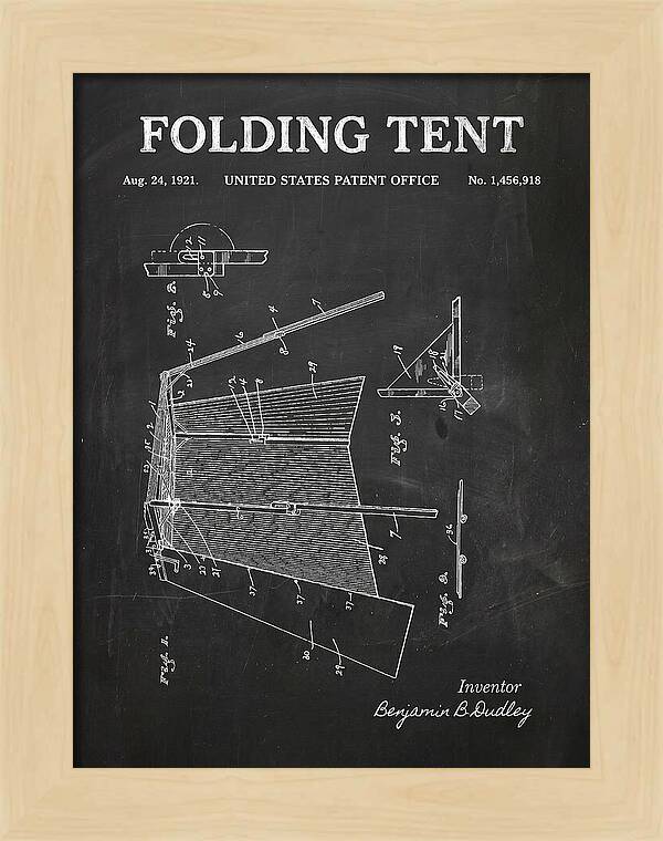 Folding Tent Chalkboard Patent Us1456918a