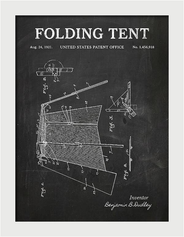 Folding Tent Chalkboard Patent Us1456918a